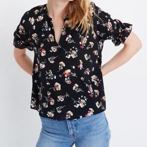 Madewell Floral Silk Blouse